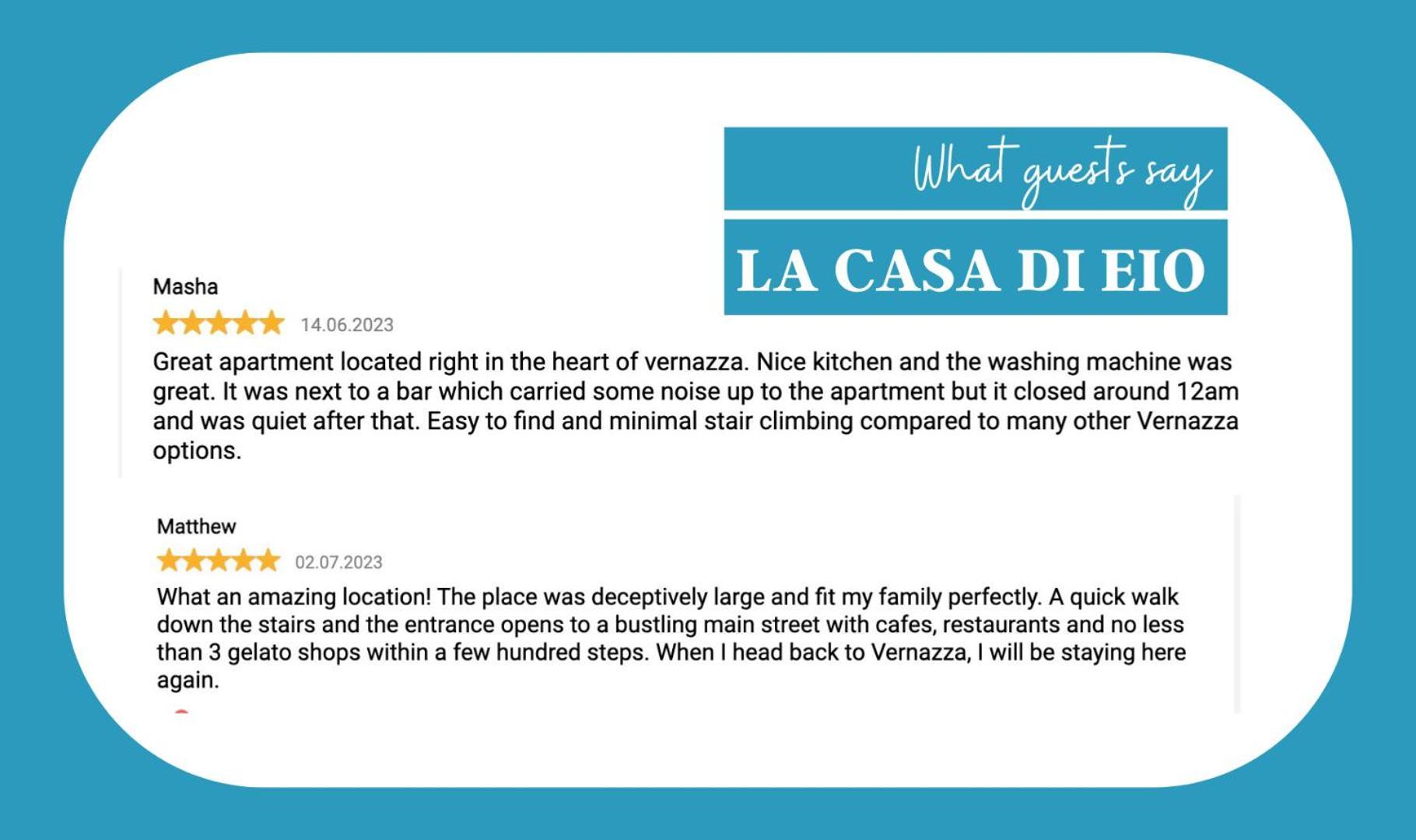 La Casa Di Eio Lejlighed Vernazza Eksteriør billede